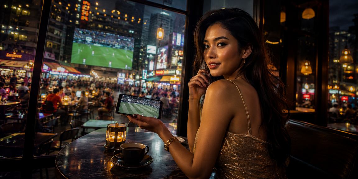 Suasana pertaruhan bola sepak bergaya Malaysia di Kuala Lumpur dengan platform digital